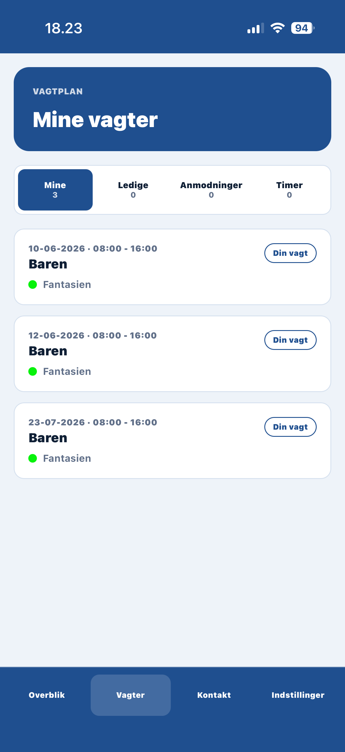 StaffPlan app med medarbejderhåndbog